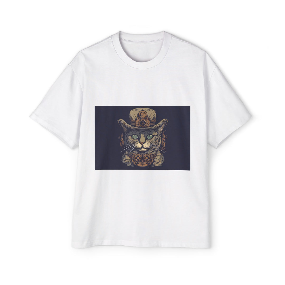 Steampunk Cat Vintage Graphic Tee-INNBLAC Fashion Apparel