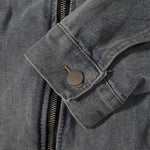 Zip-Up Washed Denim Jacket
