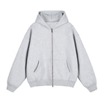 Heavyweight Double-Slider Zipper Fleece Hoodie