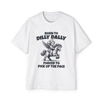 Born To Dilly Dally Angel Riding Pony Graphic Tee-INNBLAC Fashion Apparel