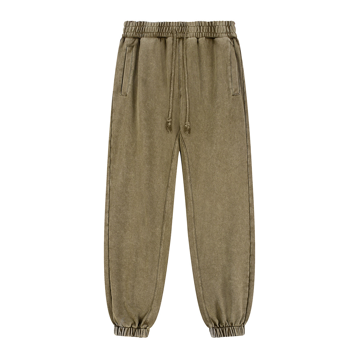 Acid Washed Cotton Baggy Joggers