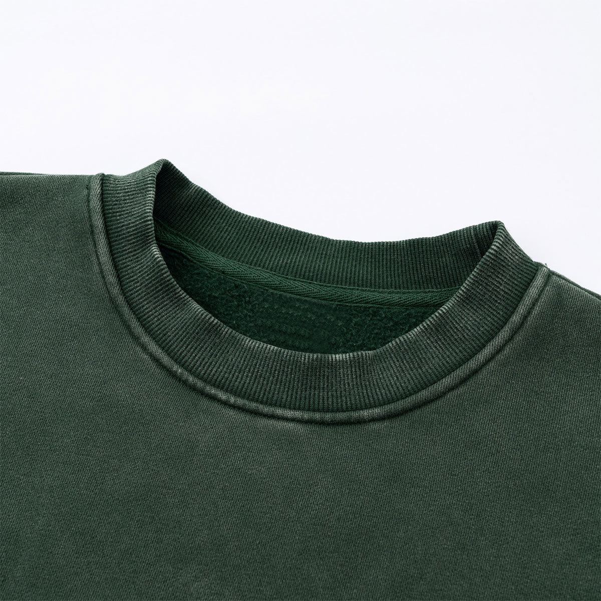 Crew Neck Mock Two-Layer Fleece Sweatshirt