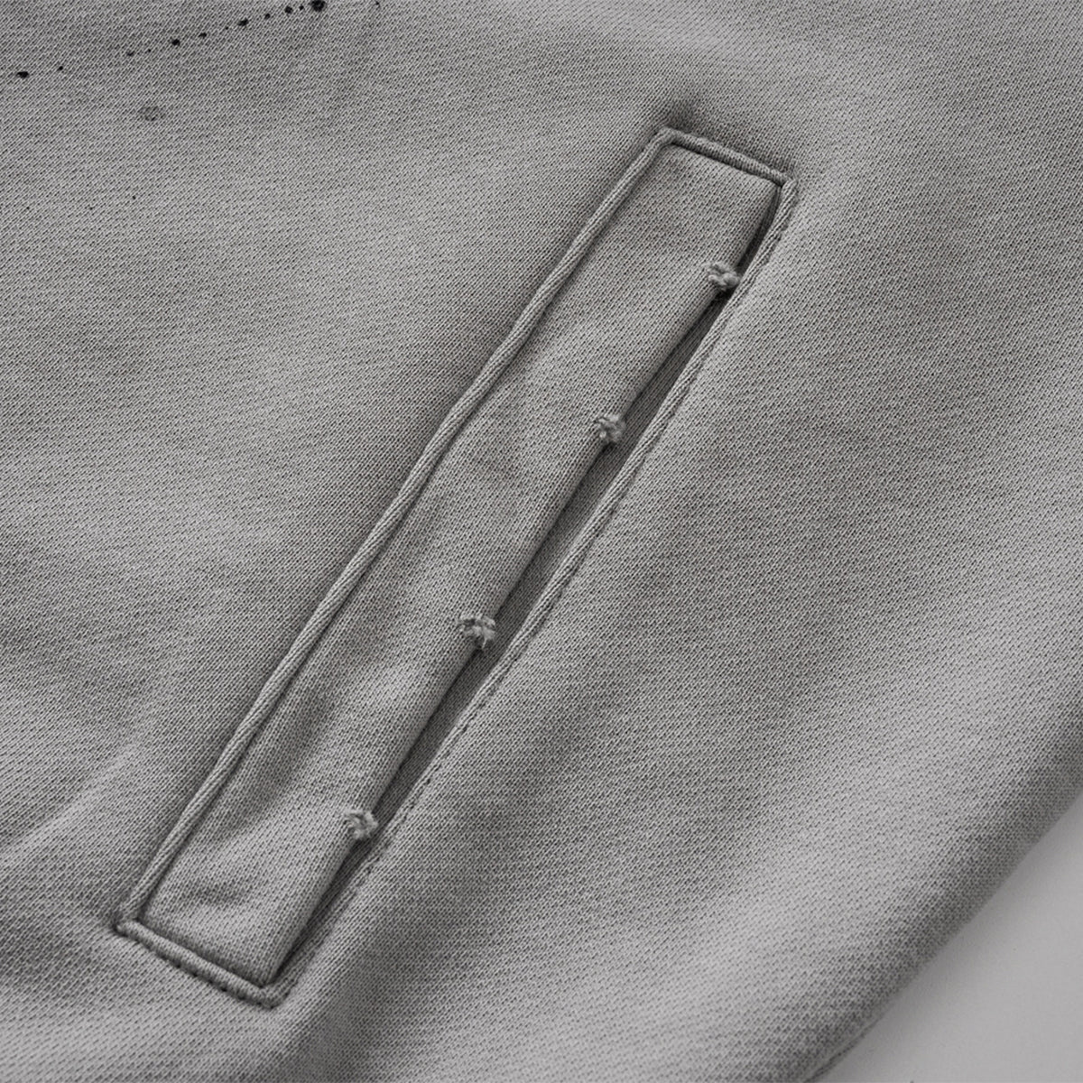 Distressed Paint Splatter Zippered Hoodie