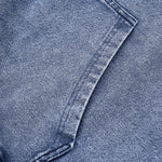 Knit Denim Kangaroo Pocket Hoodie