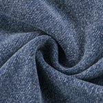 Double Slider Zip Knit Denim Hoodie