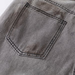 Baggy Fit Distressed Grey Ripped Jeans