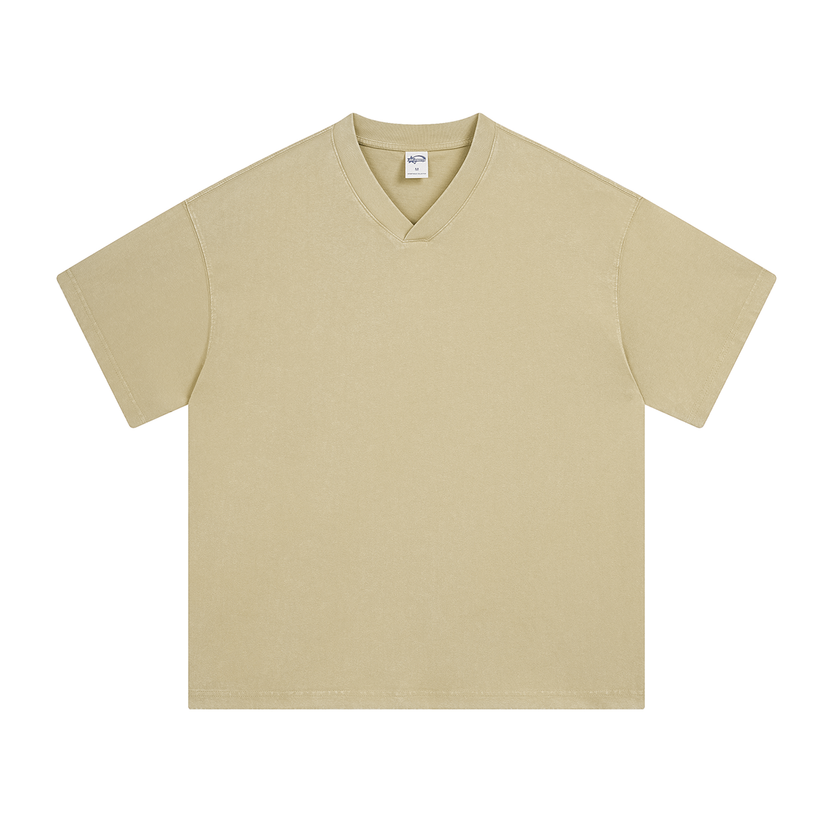 Camiseta Batik Vintage Lavada con Cuello en V de 7.5 oz