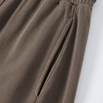 Curved Seam Straight Leg Casual Street Trousers