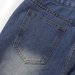 Bermudas vaqueras rasgadas con parches de camuflaje