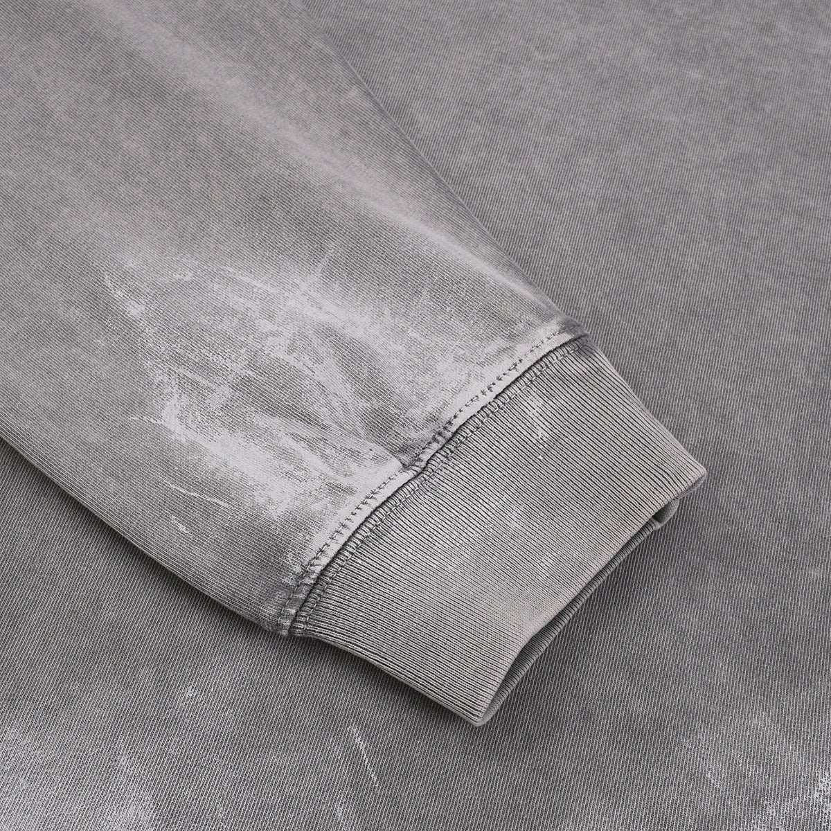 Sudadera holgada de algodón pintada en gris