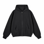Heavyweight Double-Slider Zipper Fleece Hoodie
