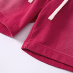 Casual Drawstring Double Waistband Shorts
