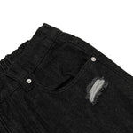 Camo Patchwork Denim Ripped Bermuda Shorts