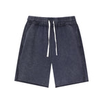 Stone-Washed Raw-Edge Sweat Shorts