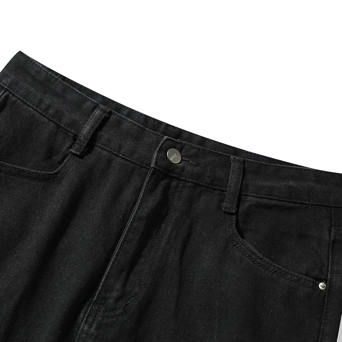 Distressed Black Ripped Flared Jeans