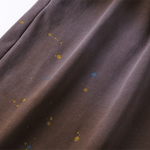 Pantalones cortos deportivos de algodón con salpicaduras de pintura