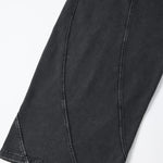 Streetwear Distressed Curved Panel Straight-Leg Pants