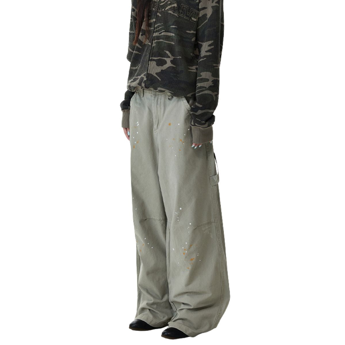 Paint Splatter Wide Leg Pants