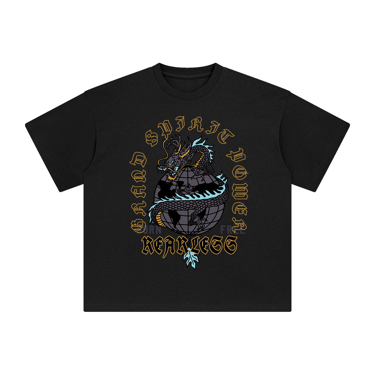 Dragon Around The Earth Graphic Tee-INNBLAC Fashion Apparel