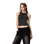 Stone Wash Slim Fit Crop Tank 9.6oz