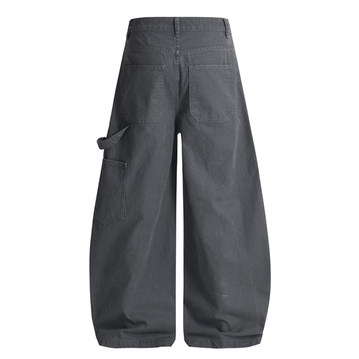 Curved Seam Cargo Loose Fit Pants