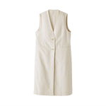 Women' s Twill Denim Long Vest