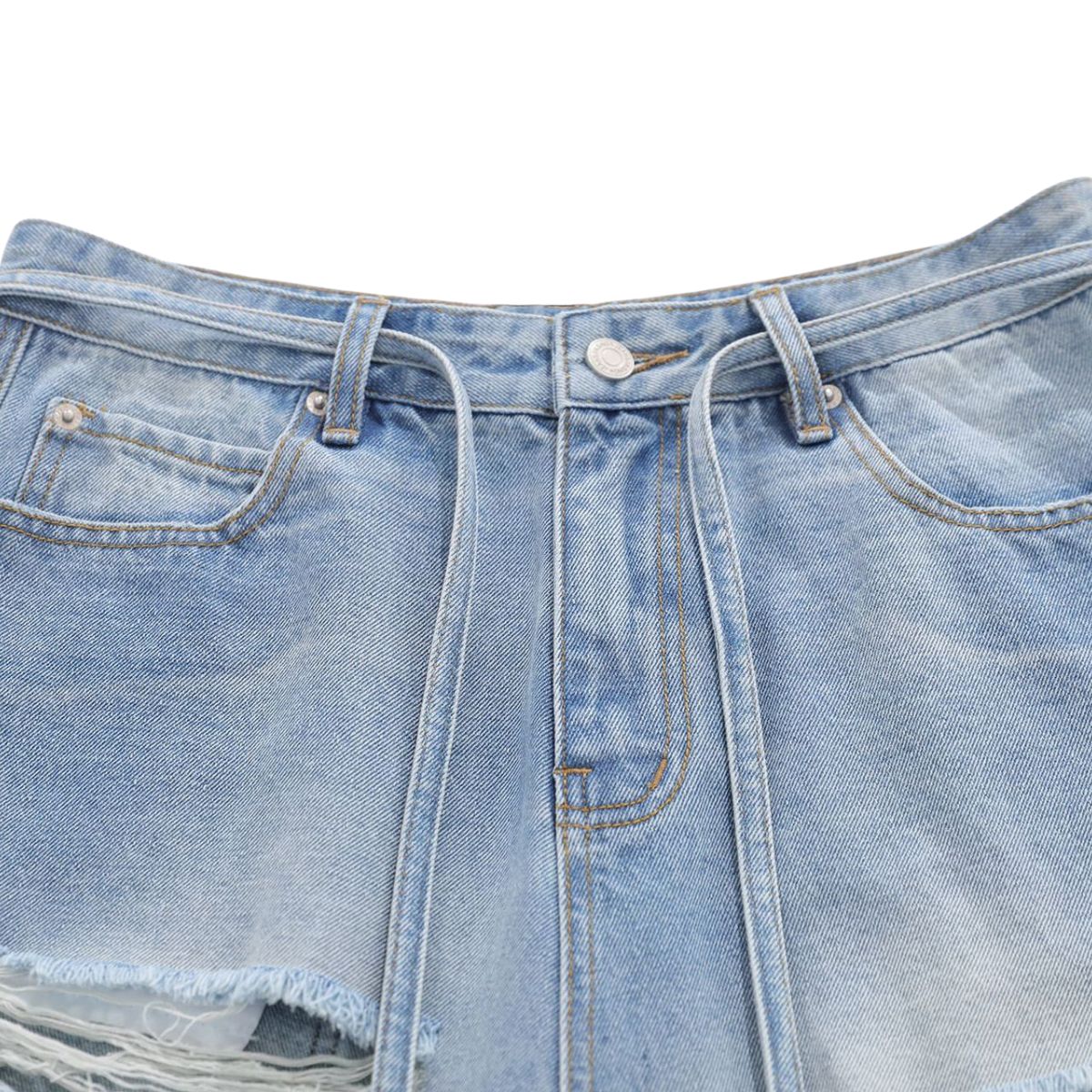 Vintage Distressed Baggy Denim Bermuda Shorts