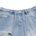 Vintage Distressed Baggy Denim Bermuda Shorts