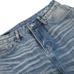 Vintage Washed Whiskered Wide Leg Jeans