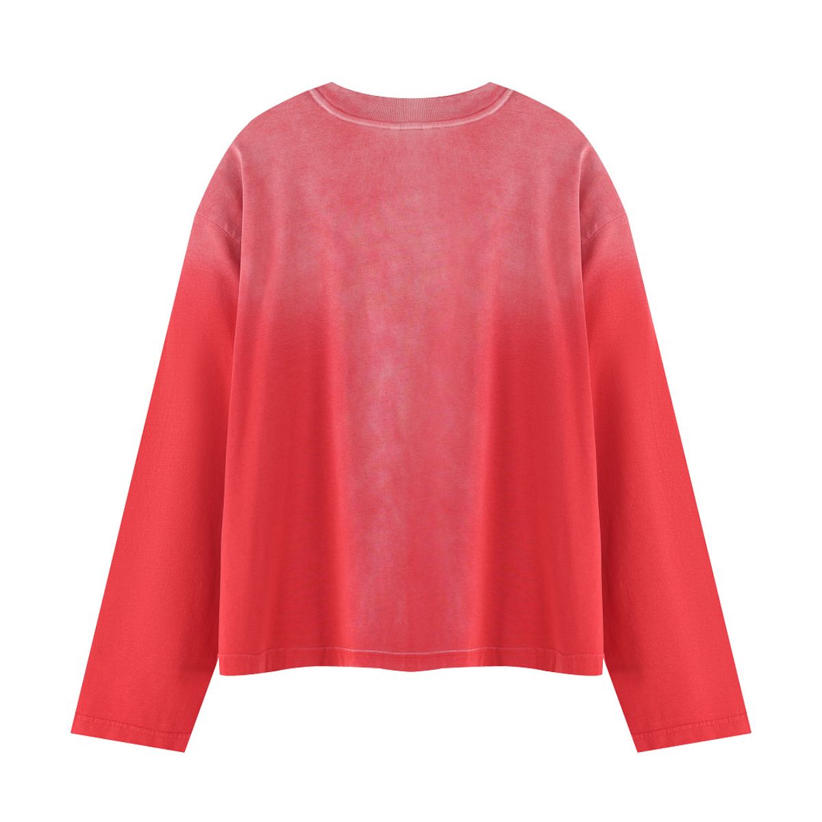 Spray Wash Cotton Relaxed Fit Long Sleeve Tee