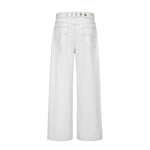 Paris Button Baggy Wide-Leg Denim Jeans