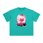 Valentine Love Globe Graphic Tee-INNBLAC Fashion Apparel