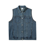 Classic Blue Washed Denim Vest