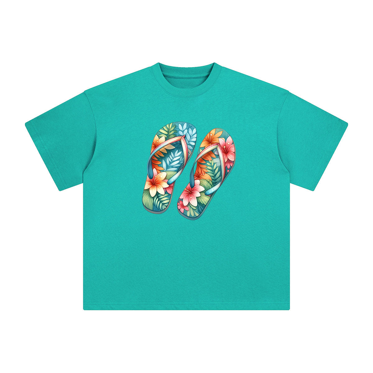 Summer Vacation Slippers Graphic Tee-INNBLAC Fashion Apparel