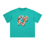 Summer Vacation Slippers Graphic Tee-INNBLAC Fashion Apparel