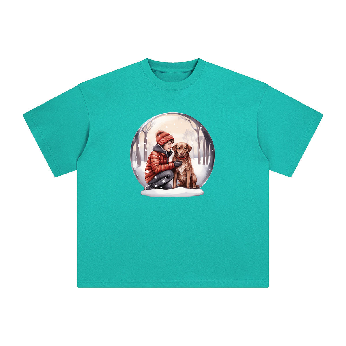 Valentine Snow Globe Graphic Tee-INNBLAC Fashion Apparel