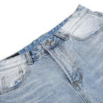 Vintage Distressed Relaxed Denim Bermuda Shorts