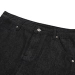 Vintage Black Zip Hem Slim Flare Jeans