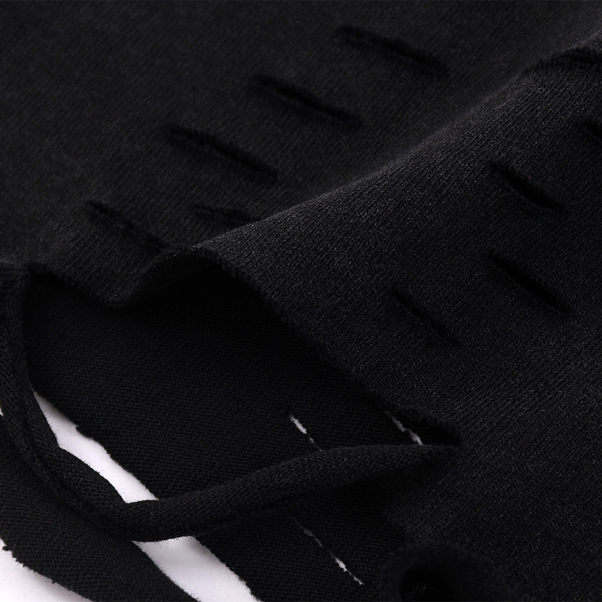 Black Washed Cotton Ripped Muscle Tank 275gsm