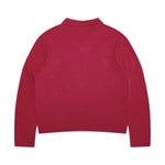 Seagull‑Collar Polo Vintage Washed Half‑Placket Sweatshirt