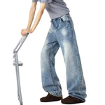 Light Wash Relaxed Bootcut Denim Jeans