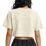 Women's Loose Fit Acid Wash Cropped Short Sleeve T-Shirt
