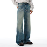 Vintage Light Wash Wide Leg High Rise Jeans