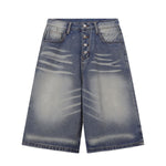 Bermudas con lavado vintage y salpicaduras de tinta