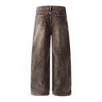 Retro Washed Corduroy Baggy Straight-Leg Pants