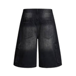 Wash Utility Pocket Denim Shorts