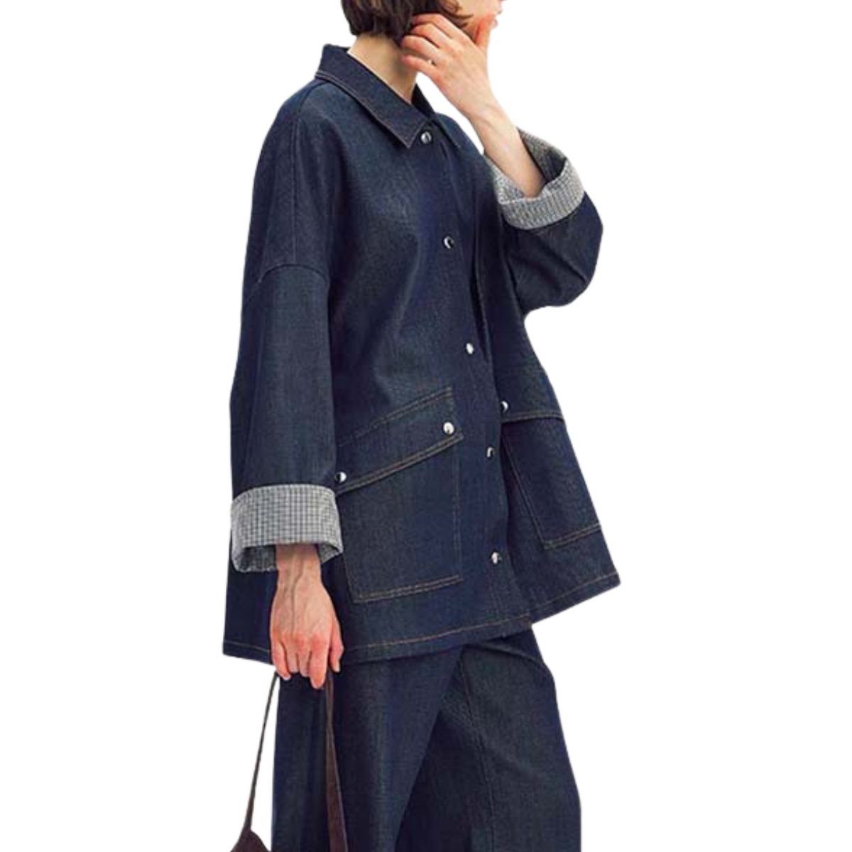 Loose Fit Indigo Denim Jacket