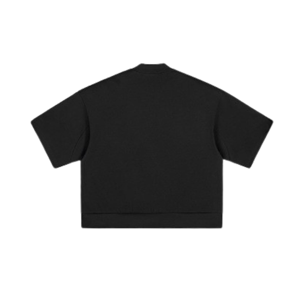 Relaxed Drop Shoulder Rib Hem BF Fit Casual Tee
