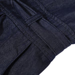 Falda vaquera con bordado de perlas y lavado vintage