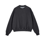 Boxy Fit WashedDistressed Fleece Sweatshirt